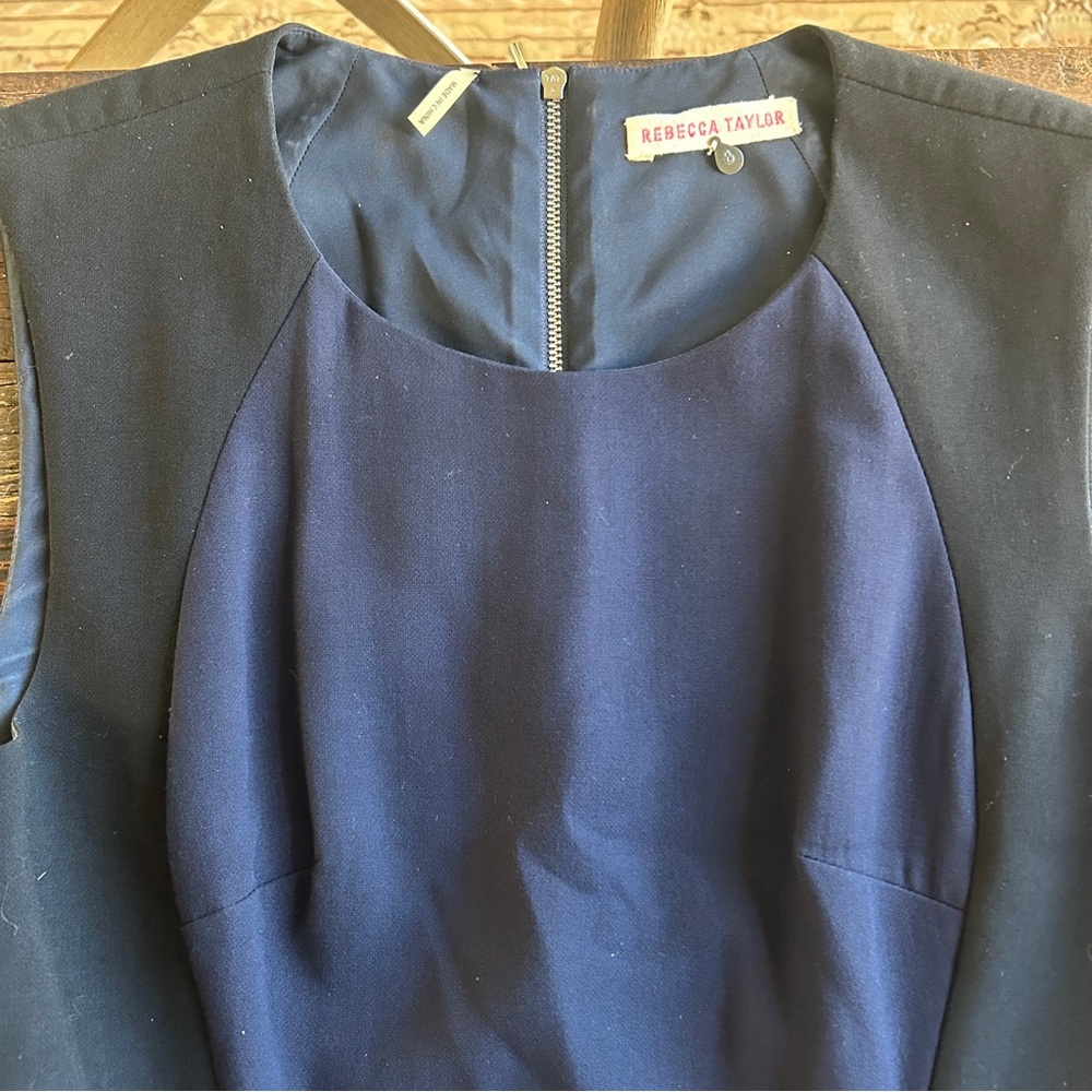 Rebecca Taylor | Navy/Black Sleeveless Dress Size 8